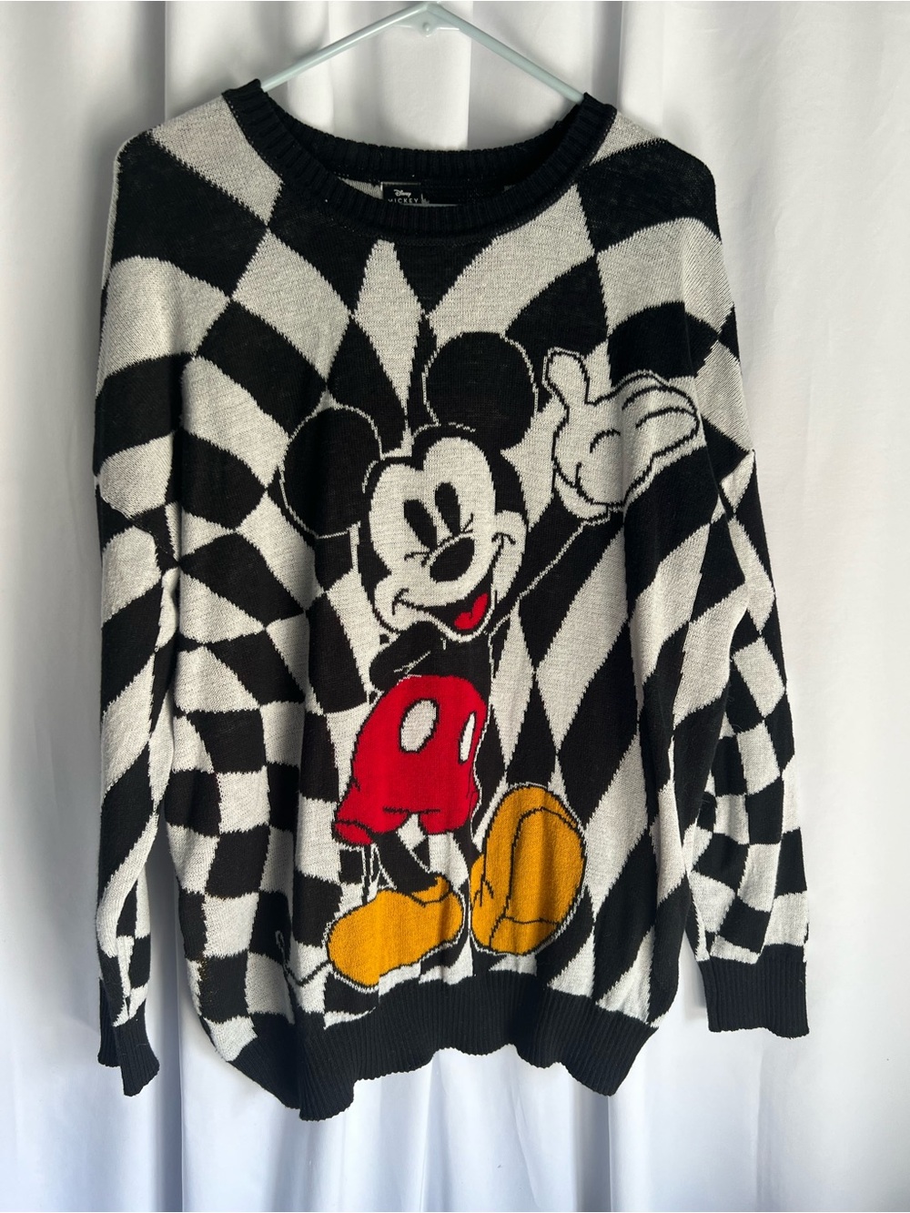 Mickey Mouse Checkered Sweater XL